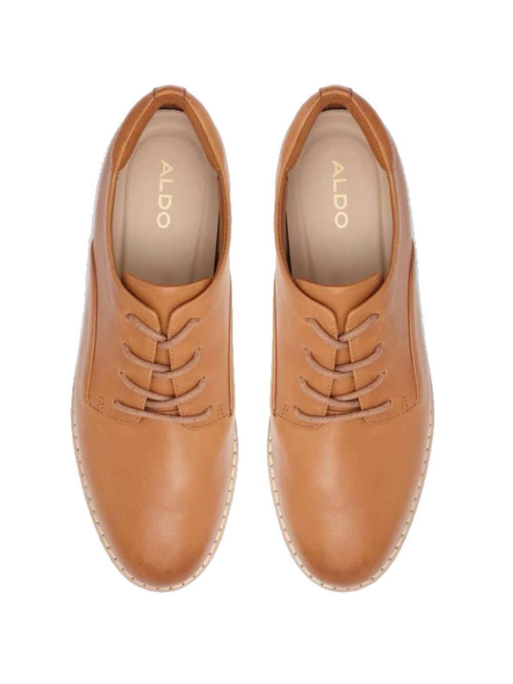 Aldo Camel/Tan Leather Cerquedaflex Lace Up Flats/Oxfords Size 6.5